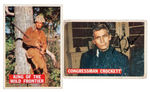 "DAVY CROCKETT" ORANGE BACK TOPPS GUM CARD SET PLUS FESS PARKER SIGNED CARD.