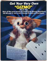 "GREMLINS" BOXED FIGURE PAIR & CEREAL BOX.