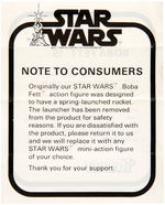 "STAR WARS BOBA FETT" BOXED MAIL-AWAY ACTION FIGURE.