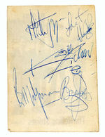 "THE ROLLING STONES" SIGNED WALLET-SIZE PUBLICITY PHOTO.