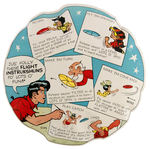 “LI’L ABNER’S SPESHUL BRAND ORANGEADE” JUICE CAN AND “FLYIN’ SAUCER” FRISBEE.