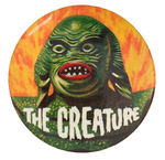 "THE CREATURE/THE PHANTOM" RARE 3.5" CELLO BUTTON PAIR.