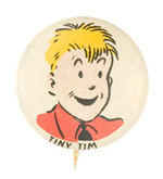 "TINY TIM" KELLOGG'S PEP BUTTON.