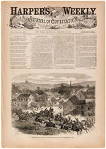 “HARPER’S WEEKLY” 1863-1864 LOT OF 12 ILLUSTRATED CIVIL WAR ISSUES.