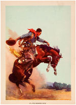 “A COWBOY’S DAY” 1933 STREET & SMITH PULP PREMIUM PRINT SET OF 20 WITH MAILER.