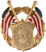 HIGH QUALITY AND MINT "REMEMBER PEARL HARBOR" LARGE BRASS PIN.