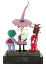 "THE NIGHTMARE BEFORE CHRISTMAS" DAVID KRACOV SIGNED & NUMBERED STATUE TRIO.