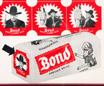 HOPALONG CASSIDY BOND BREAD RARE FRAMED STORE SIGN FOR BREAD END LABELS.