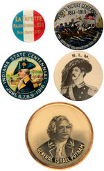 FIVE EARLY MILITARY LEADER BUTTONS.