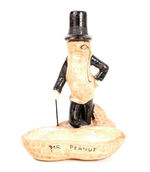 "MR. PEANUT" BISQUE FIGURAL NUT DISH.