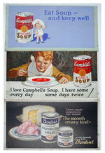 "CAMPBELL'S SOUPS/BORDEN'S EVAPORATED MILK" TROLLEY CARDS.