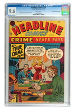 HEADLINE COMICS #28 FEB.-MAR. 1948 CGC 9.6 WHITE PAGES EDGAR CHURCH MILE HIGH COPY.