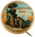 GORGEOUS WORLD'S FAIR BUTTON FOR "SAN FRANCISCO 1915."