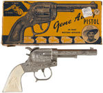 "GENE AUTRY PISTOL 50 SHOT WESTERN REPEATER" BOXED CAP GUN.