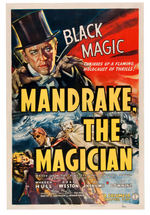 "MANDRAKE THE MAGICIAN" LINEN-MOUNTED MOVIE SERIAL POSTER.