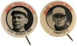 "KOLB'S MOTHERS' BREAD" 8 OF 32 KNOWN 1922-1923 READING BASEBALL CLUB BUTTONS.