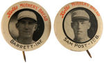 "KOLB'S MOTHERS' BREAD" 8 OF 32 KNOWN 1922-1923 READING BASEBALL CLUB BUTTONS.