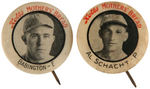 "KOLB'S MOTHERS' BREAD" 8 OF 32 KNOWN 1922-1923 READING BASEBALL CLUB BUTTONS.