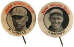 "KOLB'S MOTHERS' BREAD" 8 OF 32 KNOWN 1922-1923 READING BASEBALL CLUB BUTTONS.