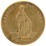 MIDGET TOM THUMB ON SIMULATED 1860s ERA GOLD COIN TOKEN.