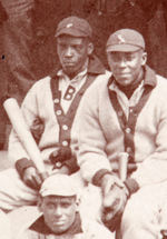 NEGRO LEAGUE TEAM CUBAN STARS REAL PHOTO POSTCARD WITH JOSE MENDEZ.