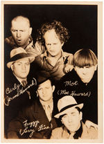 THE THREE STOOGES STUDIO FAN CARD.