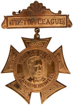 "FRANK MERRIWELL TRUE AS STEEL" EARLY & HISTORIC CHARACTER PREMIUM BADGE.