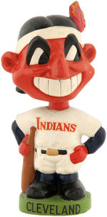 CLEVELAND INDIANS GREEN BASE "CHIEF WAHOO" BOBBING HEAD.