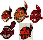 CLEVELAND INDIANS CHIEF WAHOO GROUP OF EIGHT PATCHES.