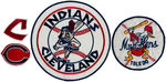 THIRTEEN CLEVELAND INDIAN PATCHES PLUS SIX MISCELLANEOUS.