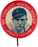 "SPEAKER-CLEVELAND/MRS. SHERLOCK'S HOME MADE BREAD" BUTTON.