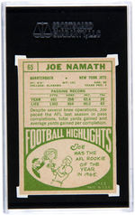 1968 TOPPS FOOTBALL SGC GRADED PAIR OF NAMATH & GRIESE.