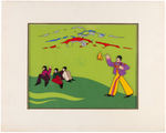 THE BEATLES "YELLOW SUBMARINE" ORIGINAL ANIMATION CEL DISPLAY.