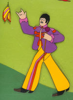 THE BEATLES "YELLOW SUBMARINE" ORIGINAL ANIMATION CEL DISPLAY.