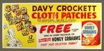 "DAVY CROCKETT" PREMIUM CLOTH PATCHES W/PROMO FOLDER/SIGN.
