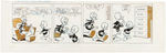 "DONALD DUCK" ORIGINAL 1967 AL TALIAFERRO DAILY COMIC STRIP ART.