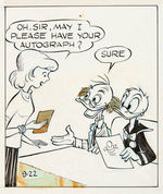 "DONALD DUCK" ORIGINAL 1967 AL TALIAFERRO DAILY COMIC STRIP ART.