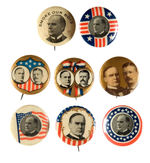 McKINLEY 1896/1900 GROUP WITH 3 JUGATES AND 5 SINGLE PICTURES.