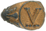 V FOR VICTORY RING FROM OVERSTREET COLLECTION.