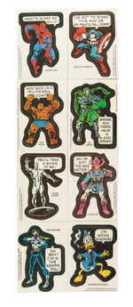 “MARVEL SUPERHEROES STICKERS” SET W/WRAPPERS.