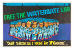 “FREE THE WATERGATE 500/DON’T BLAME ME I VOTED FOR McGOVERN” CARTOON POSTER.