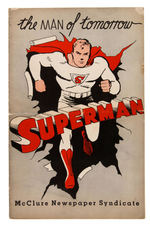 "SUPERMAN" SUNDAY PAGE McCLURE NEWSPAPER SYNDICATE PROMOTIONAL FOLDER.