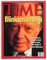 JIMMY CARTER” AUTOGRAPHED TIME MAGAZINE FEATURING “BLINKSMANSHIP” COVER ARTICLE.