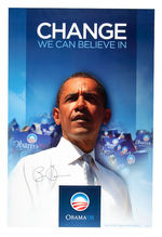 OBAMA SIGNED “CHANGE WE CAN BELIEVE IN” 2008 CAMPAIGN POSTER.