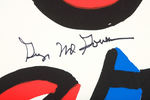 McGOVERN AUTOGRAPHED ALEXANDER CALDER CREATED AND SIGNED SILK SCREEN 1972 FUND RAISER POSTER.