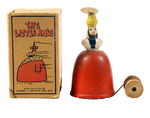 "THE LITTLE KING" WOOD ROLLER FIGURE BY JAYMAR IN ORIGINAL BOX.