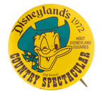 DONALD DUCK FIRST SEEN 1972 DISNEYLAND BUTTON.