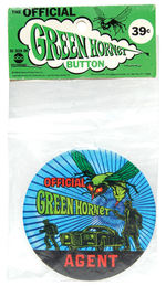 "OFFICIAL GREEN HORNET BUTTON" IN BAG.