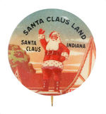 "SANTA CLAUS LAND" RARE HISTORIC THEME PARK ATTRACTION BUTTON.