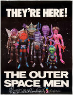 COLORFORMS "OUTER SPACE MEN" RETAILER'S POSTER REMARQUED BY CREATOR MEL BIRNKRANT.